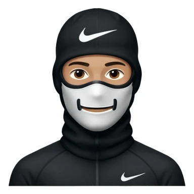 Hombre con pasamontañas nike sticker