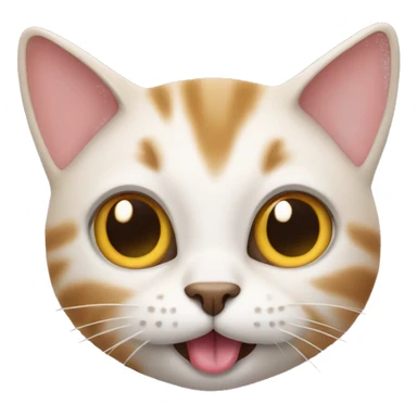cat sticking out its tongue  sticker