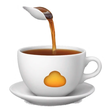 pouring a cup of tea sticker