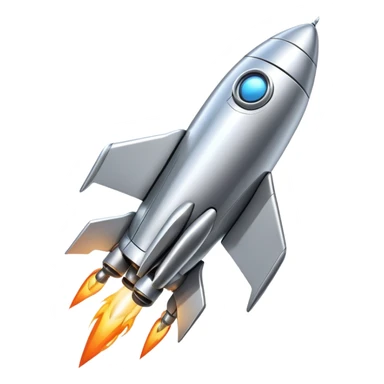 robot like a rocket flying up sticker