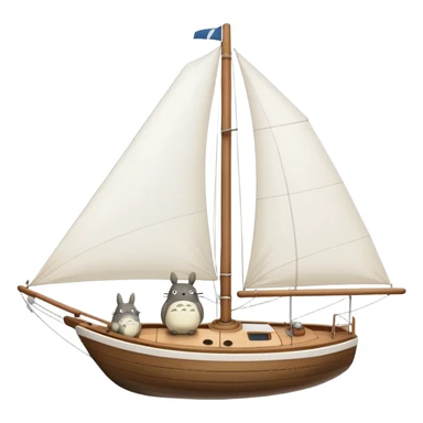 Totoro sailing yacht  sticker