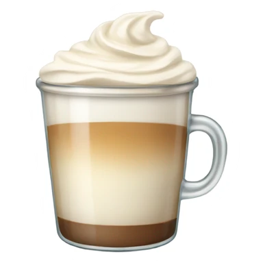 raf coffee in a glass cup no gradient just light cream color sticker