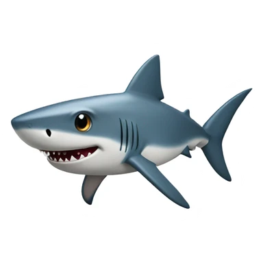 Shark with star eyes sticker