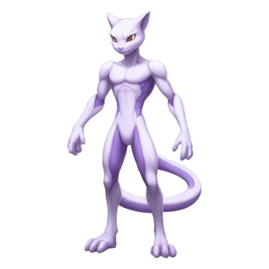 Anthro Mewtwo-Pokémon full body sticker