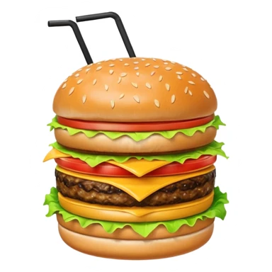 burger and drink sticker