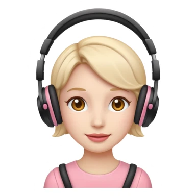 coquette emoji headphones sticker