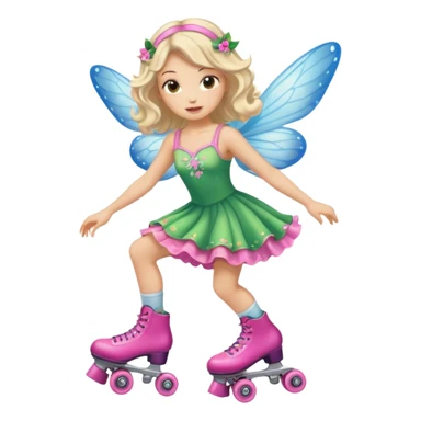 fairy on roller skates sticker