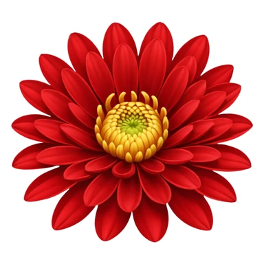 chrysanthemum flower red sticker