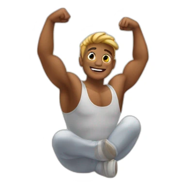 Homme Bras tendu vers le ciel sticker