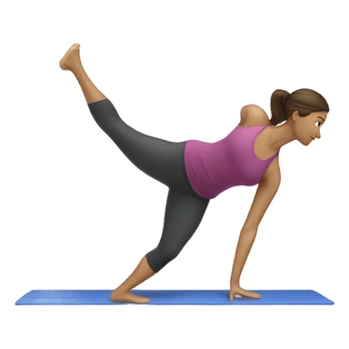 Woman doing advanced pilates sticker