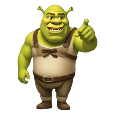 Shrek with a big body sticker