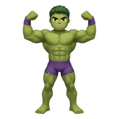kid hulk flexing arms full body sticker
