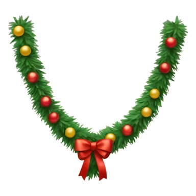 New Year's garland for a tree sticker