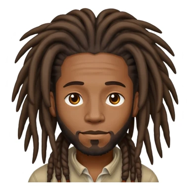 Black man with dreadlocks sticker