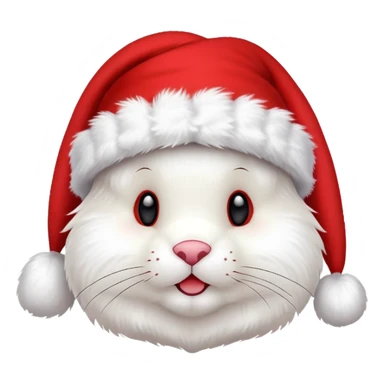 Peluche lapin noel sticker