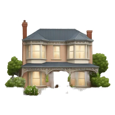 Melbourne Terrace Cottage house sticker