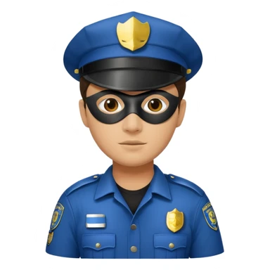 thief, Police hat, thief mask. sticker