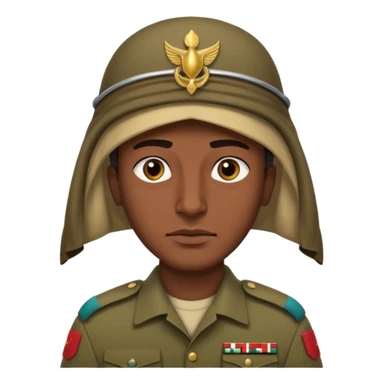 Arab 1984 soldier face without shoulders, only facre sticker