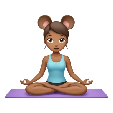 Pilates girl mocca mouse  sticker