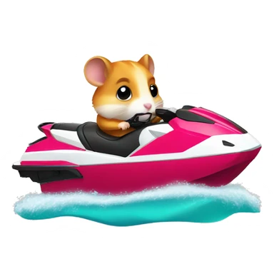 hamster on jetski sticker
