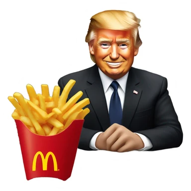 Donald trump in McDonalds sticker