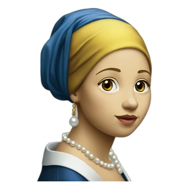Johannes Vermeer Girl with a Pearl Earring sticker
