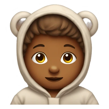 Baby wearing bear onesie  sticker