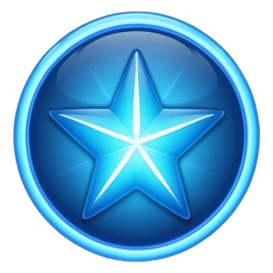 Blue star let it be more like a circle  sticker