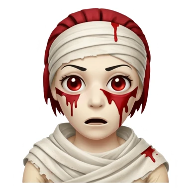 halloween mummy blood stains funny  sticker