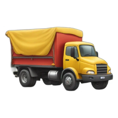 Une voiture sur un camion sticker