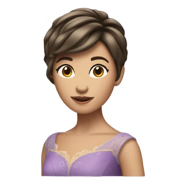 brunette pixie cut rapunzel  sticker