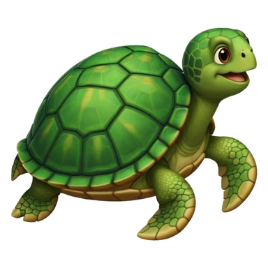 Turtle saying hi sticker