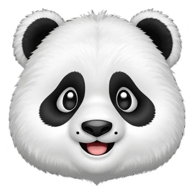 cute panda emoji with a cool expression, flat digital style, isolated on white background, emoji icon style sticker