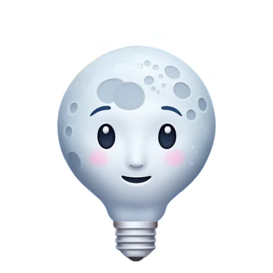 moon with idea sparkle pop sticker