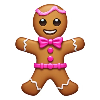 Gingerbread men with pink accesories sticker