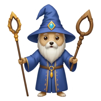 Dog wizard sticker
