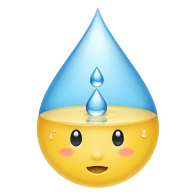 Yellow Drop of Water with no face sticker