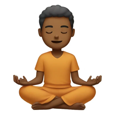 Brown person meditating ￼ sticker