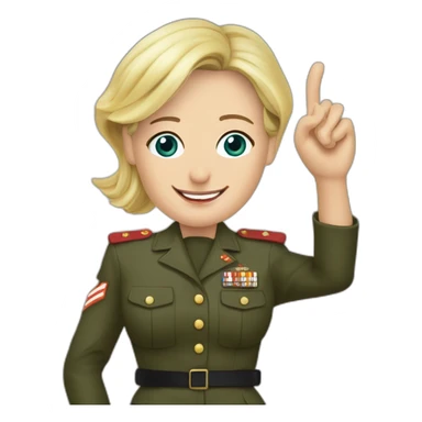 Marine le Pen serre la main de Poutine sticker