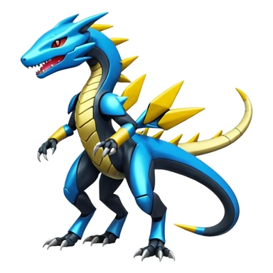 Shiny Cool Futuristic Colorful Salandit-Zeraora-Lombax-Sergal-Genesect-Pokémon, full body sticker