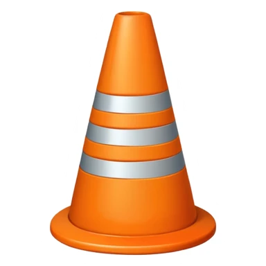 Cono naranja obra construcción  sticker