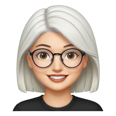 kylie jenner with white hair and glasses sticker