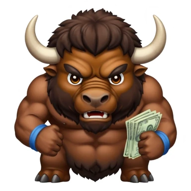 Angry buffalo, taking my money sticker