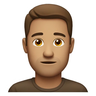 sad brown-haired man sticker