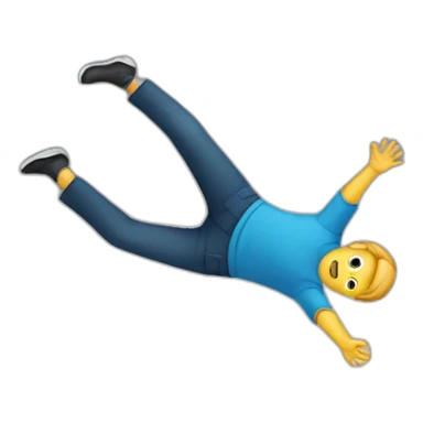 person on ground in high gravity sticker
