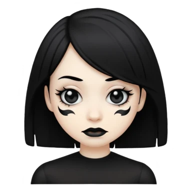 an emo emoji rolling its eyes sticker