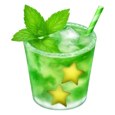 Sparkling stars mojito sticker