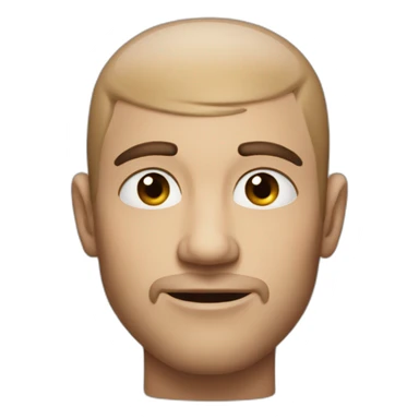 Man with well defined jawline and sucked in cheeks sticker