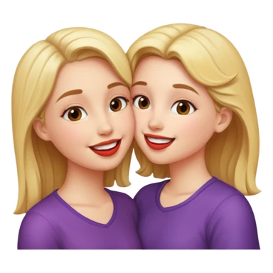 Girl kiss girl sticker