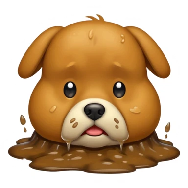 the dog is vomiting on the floor sticker